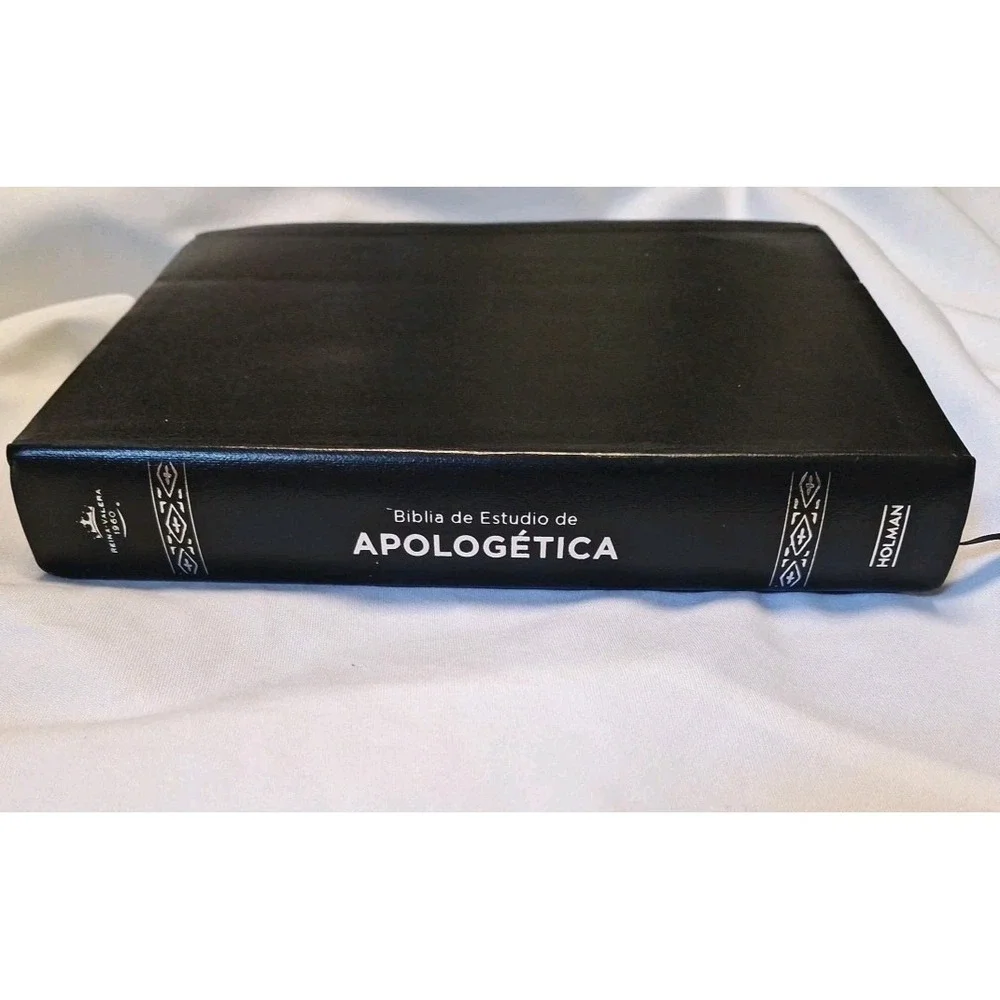 Biblia Pastoral de Estudio de Apologetica RV1960‎ imit piel negro Spanish Study